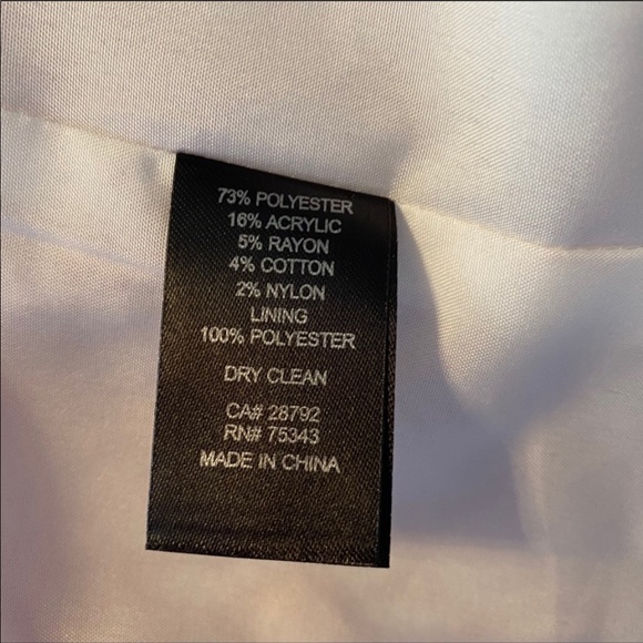 Cynthia Rowley Red White Print Open Lined Blazer L - Picture 9 of 9